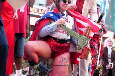 Giant Wieners, Drag Queens, and Curtis Sliwa at “The Most American Pageant Ever!”